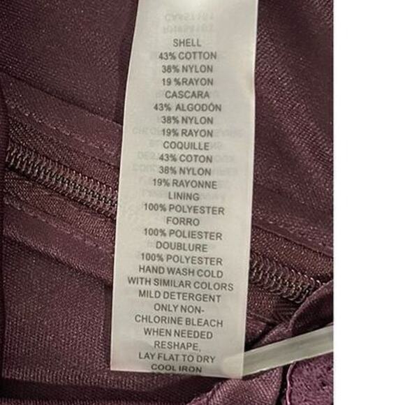 Vince Camuto‎ Flounce Bell Sleeves Plum Lace Shift Dress Dark Purple Size 4 New - Picture 8 of 12